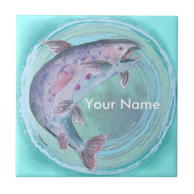 Trout Fishing   Tile (Front)