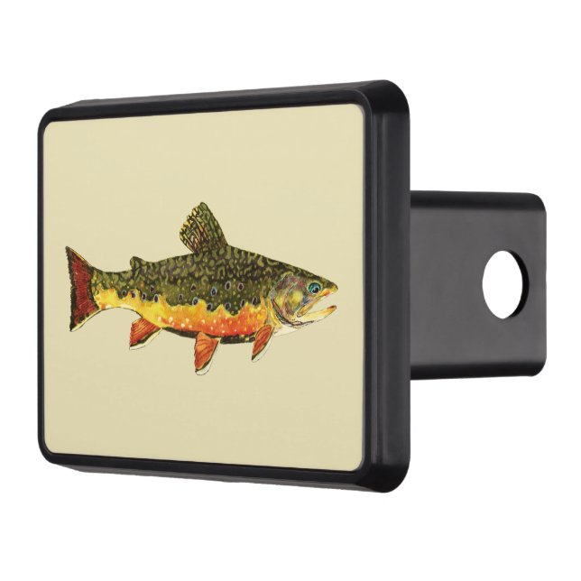 Trout Fishing Trailer Hitch Cover (Left)