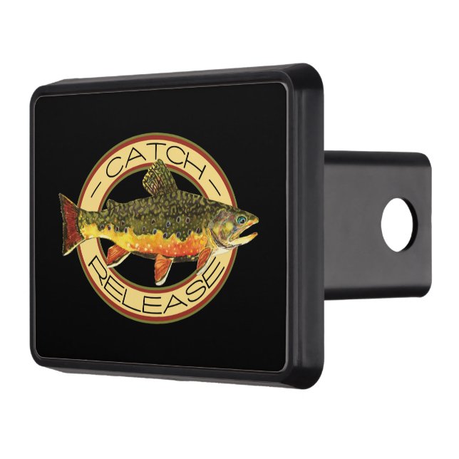Trout Fishing Trailer Hitch Cover (Left)