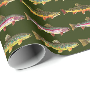 Trout Fishing Wrapping Paper