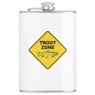 Trout Fishing Zone Hip Flask