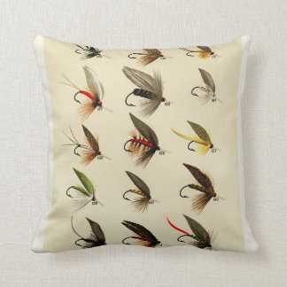Trout Flies Throw Pillow