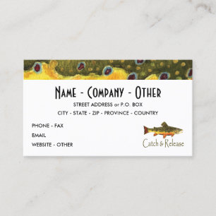 Trout Fly Fishermen Business Card