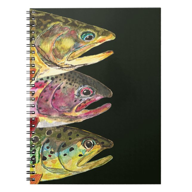 Trout Fly Fishermen Notebook (Front)