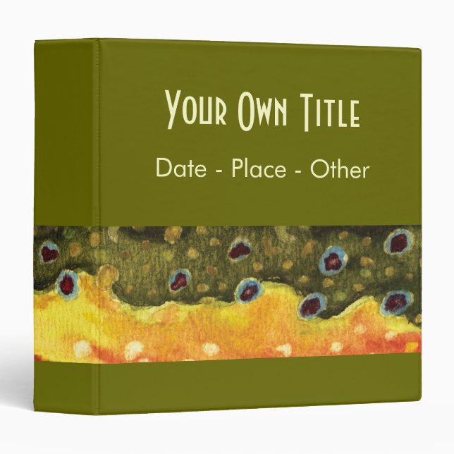 Trout Fly Fishing Binder (Front/Spine)