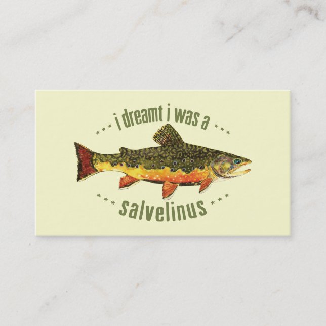 Trout Fly Fishing Business Card (Front)