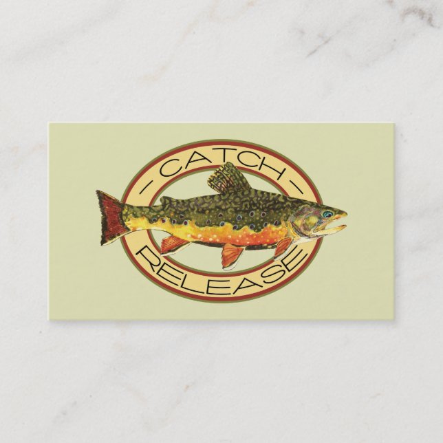 Trout Fly Fishing Business Card (Front)