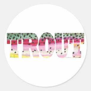 Trout Fly Fishing Classic Round Sticker