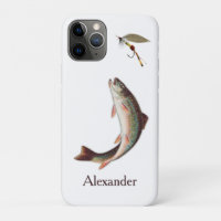 Trout Fly Fishing Flies Rustic Watercolor design