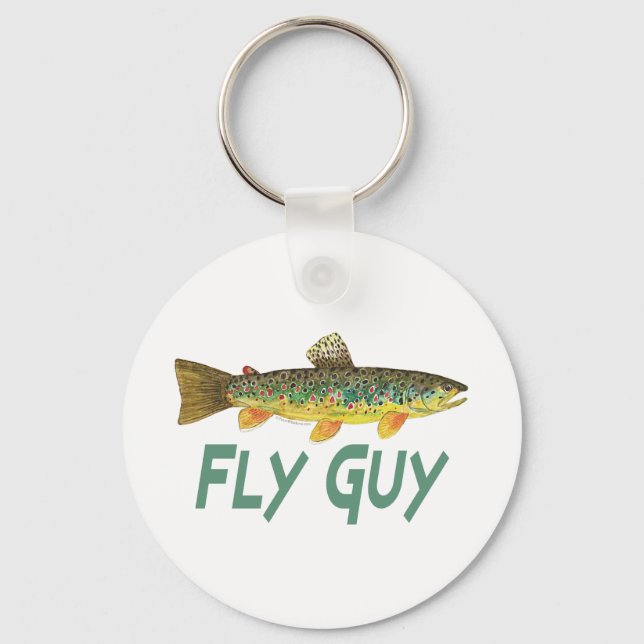Trout Fly Fishing Keychain (Front)
