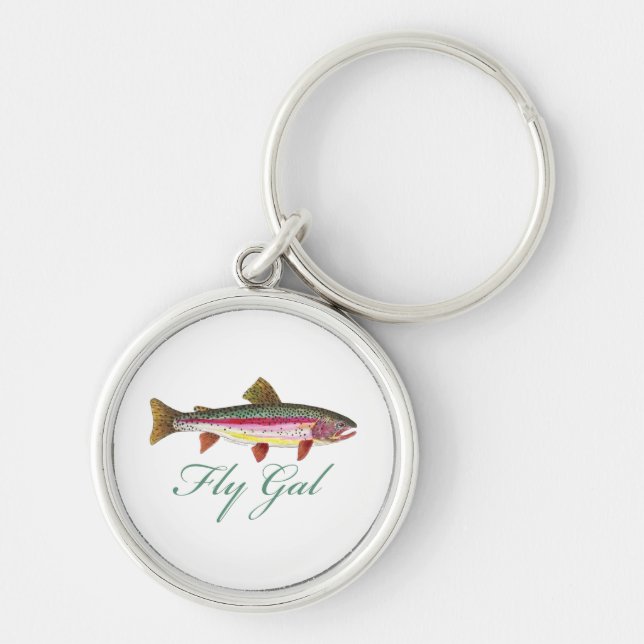 Trout Fly Fishing Keychain (Front)