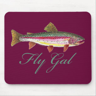 Trout Fly Fishing Mouse Pad