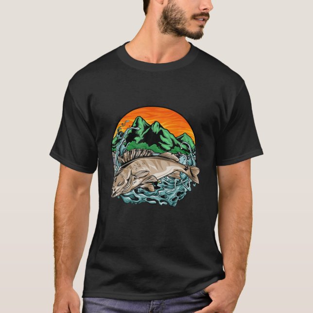 Trout Fly Fishing Nature For Mountain Lover And Fi T-Shirt (Front)