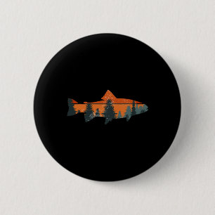 Trout Fly Fishing Nature Outdoor Fisherman Gift 2 Inch Round Button