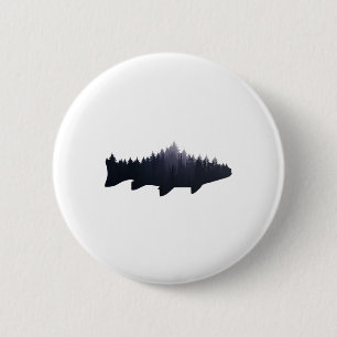 Trout - Fly Fishing Nature Outdoor Fisherman Gift 2 Inch Round Button