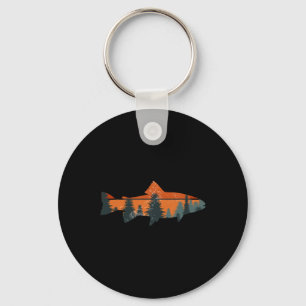 Trout Fly Fishing Nature Outdoor Fisherman Gift Keychain