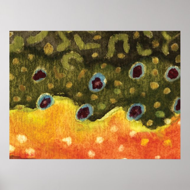Trout Fly Fishing Poster (Front)
