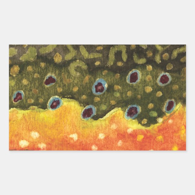 Trout Fly Fishing Sticker (Front)