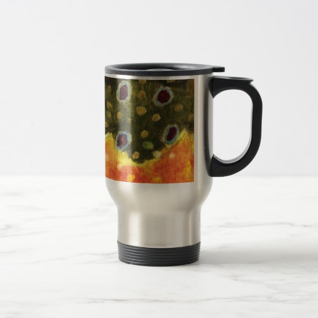 Trout Fly Fishing Travel Mug (Right)