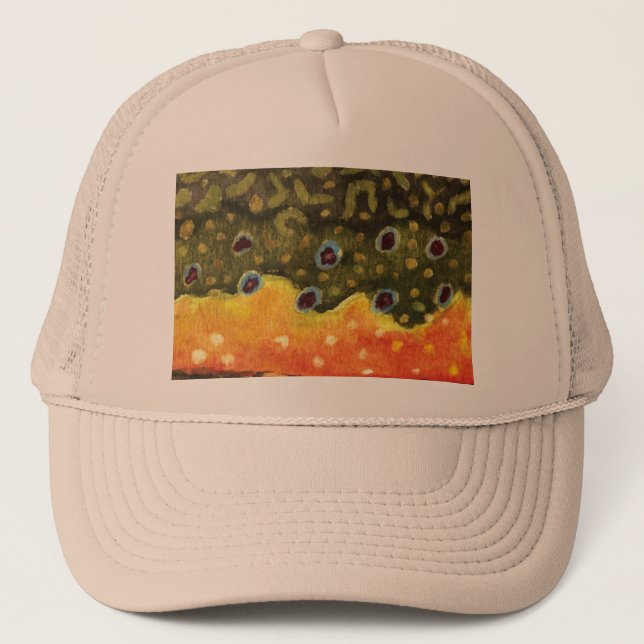 Trout Fly Fishing Trucker Hat (Front)