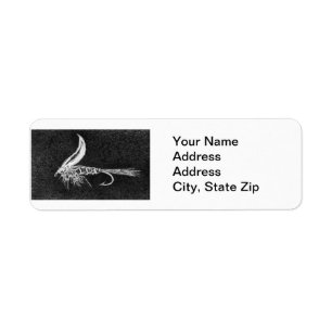 Trout Fly Return Address Label