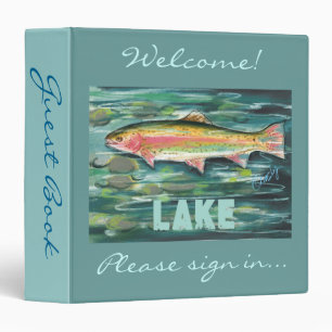 Trout guest book binder