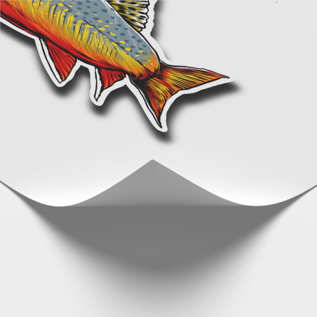 Trout hi mate wrapping paper (Corner)