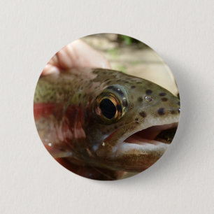 Trout in Hands 2 Inch Round Button
