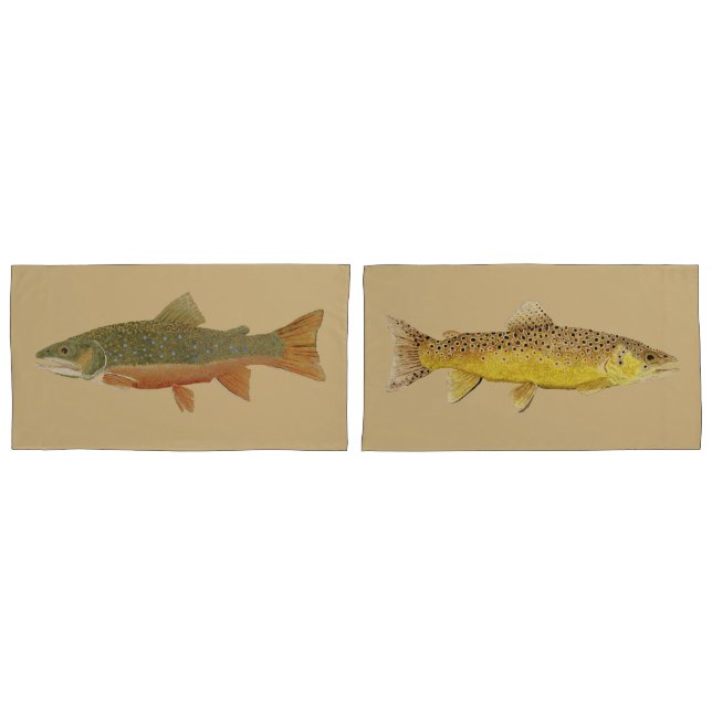 Trout King Size Pillow Cases (Front-Set)