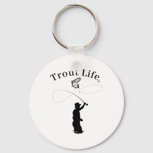 Trout Life Fly Fishing Keychain