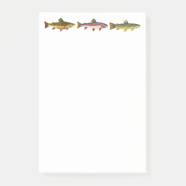 Trout Lover Sport Fishing Angler Fisherman Post-it Notes (Front)