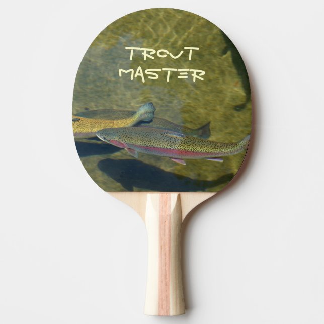 Trout Master gifts Ping pong paddles Personalized (Front)