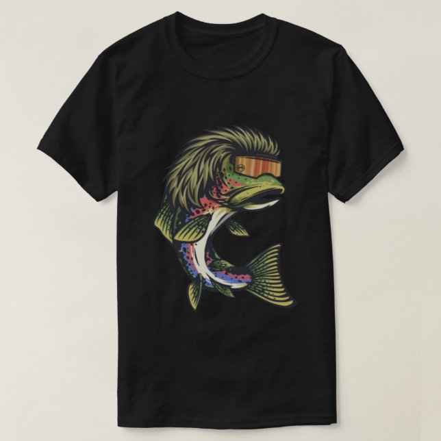 Trout Mullet Pit Vipers Sticker T-Shirt (Design Front)
