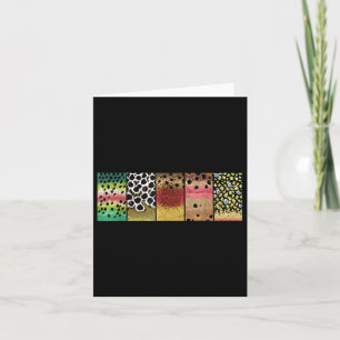 Trout Pattern Art Rainbow Brown Golden Cutthroat B Card