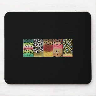 Trout Pattern Art Rainbow Brown Golden Cutthroat B Mouse Pad