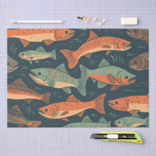 Trout Pattern Tissue Paper