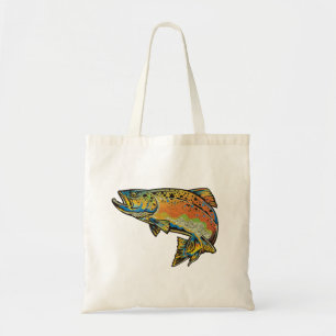 Trout/Salmon Fisherman Tote. Fish Tote Bag