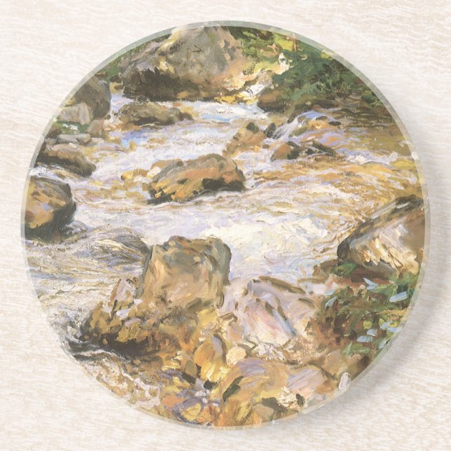 Trout Stream in the Tyrol by John Singer Sargent Coaster (Front)