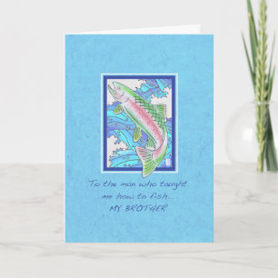 Trout to Brother Birthday Card