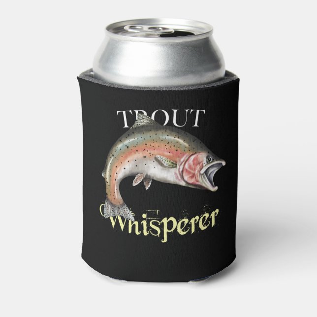 Trout Whisperer Dark Can Cooler (Can Back)