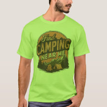 Trouver Camping près de moi — T-shirt Vintage exté