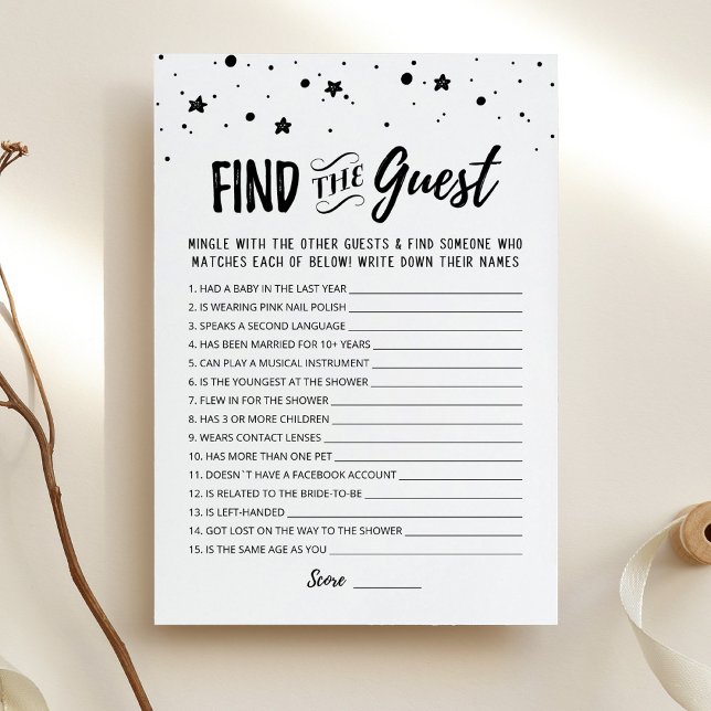 Trouver la Fête des mariées invité - Carte de jeu  (Créateur téléchargé)