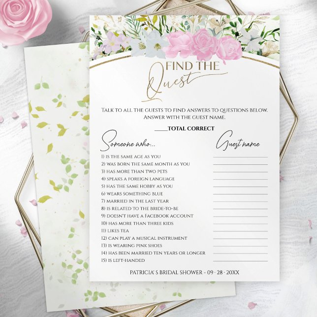 Trouvez la carte de jeu de la douche de mariée Wil (Créateur téléchargé)