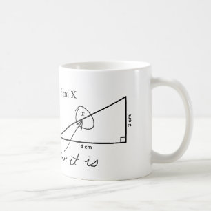 Trouvez la tasse de café drôle d'essai de maths