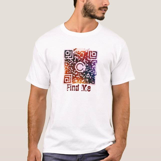 Trouvez-moi QR code Homme T-shirt Basic (Devant)