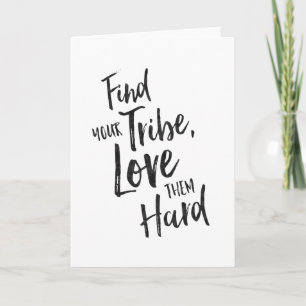 Trouvez votre tribu - carte de voeux inspirée