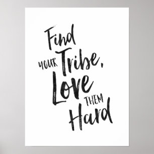 Trouvez votre tribu - Poster inspirant