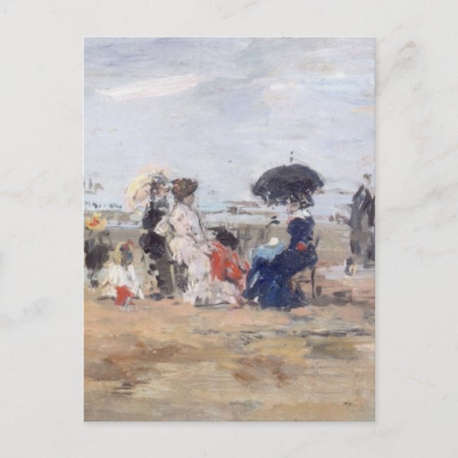 Trouville, Scène de plage - Eugène Boudin Postcard (Front)