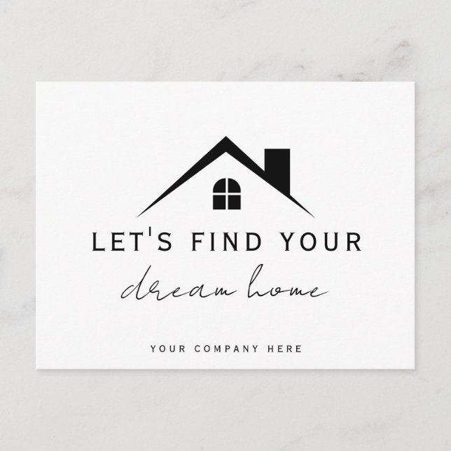 Trouvons votre rêve Home Immo Carte postale (Devant)