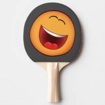 Trowel of ping pong with emoji.
